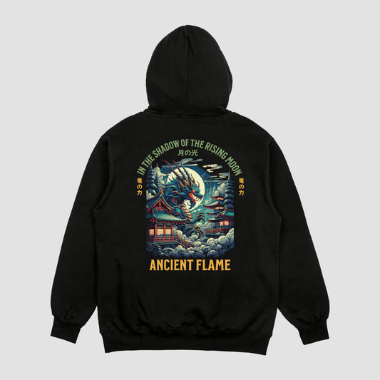 Dragon Design Oversized Hooded Sweatshirt